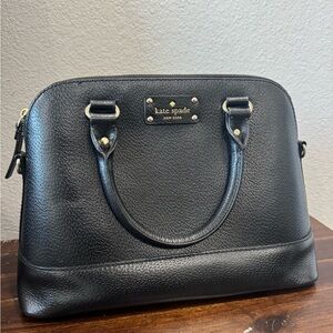 Kate Spade Black Pebbled Leather Satchel